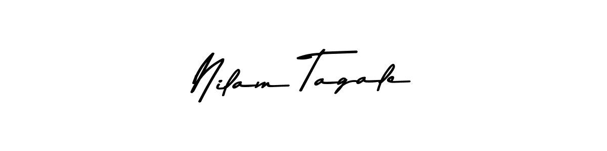 You should practise on your own different ways (Asem Kandis PERSONAL USE) to write your name (Nilam Tagale) in signature. don't let someone else do it for you. Nilam Tagale signature style 9 images and pictures png