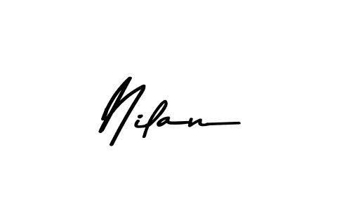 Use a signature maker to create a handwritten signature online. With this signature software, you can design (Asem Kandis PERSONAL USE) your own signature for name Nilan. Nilan signature style 9 images and pictures png