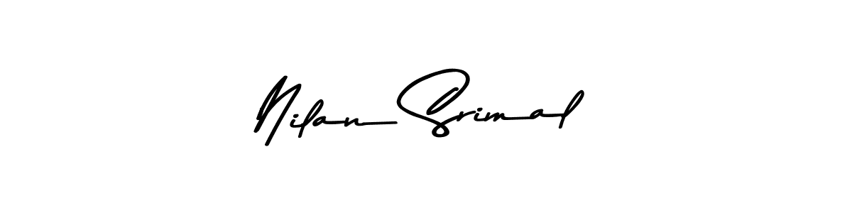 Make a beautiful signature design for name Nilan Srimal. With this signature (Asem Kandis PERSONAL USE) style, you can create a handwritten signature for free. Nilan Srimal signature style 9 images and pictures png