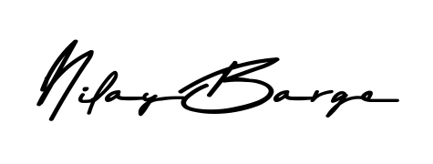 Give your name Nilay Barge an exquisite flair with the Asem Kandis PERSONAL USE script font. Ideal for contracts, resumes, and formal letterheads. Nilay Barge signature style 9 images and pictures png