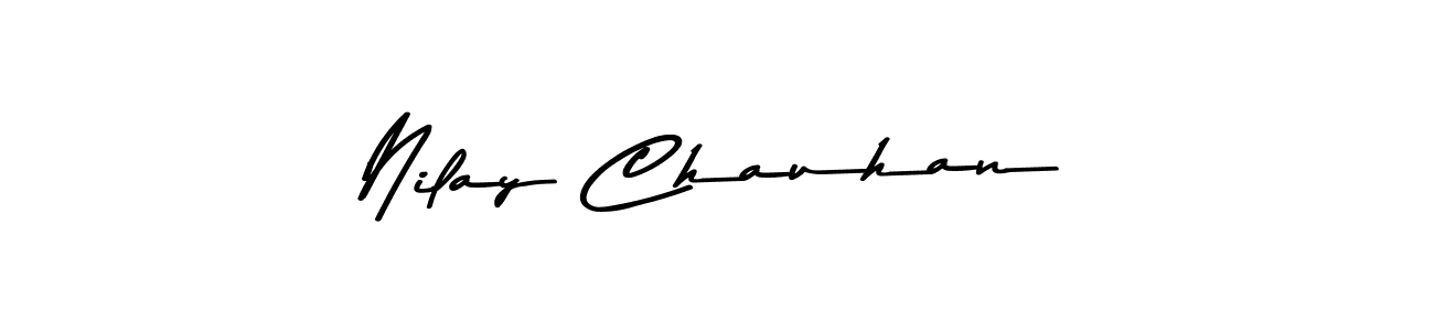 Nilay Chauhan stylish signature style. Best Handwritten Sign (Asem Kandis PERSONAL USE) for my name. Handwritten Signature Collection Ideas for my name Nilay Chauhan. Nilay Chauhan signature style 9 images and pictures png