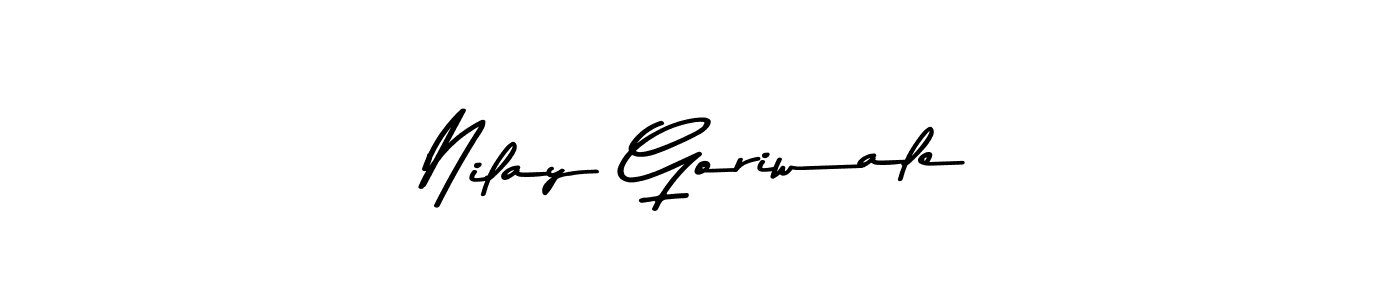 Design your own signature with our free online signature maker. With this signature software, you can create a handwritten (Asem Kandis PERSONAL USE) signature for name Nilay Goriwale. Nilay Goriwale signature style 9 images and pictures png