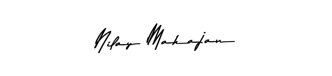 Design your own signature with our free online signature maker. With this signature software, you can create a handwritten (Asem Kandis PERSONAL USE) signature for name Nilay Mahajan. Nilay Mahajan signature style 9 images and pictures png