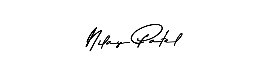Create a beautiful signature design for name Nilay Patel. With this signature (Asem Kandis PERSONAL USE) fonts, you can make a handwritten signature for free. Nilay Patel signature style 9 images and pictures png