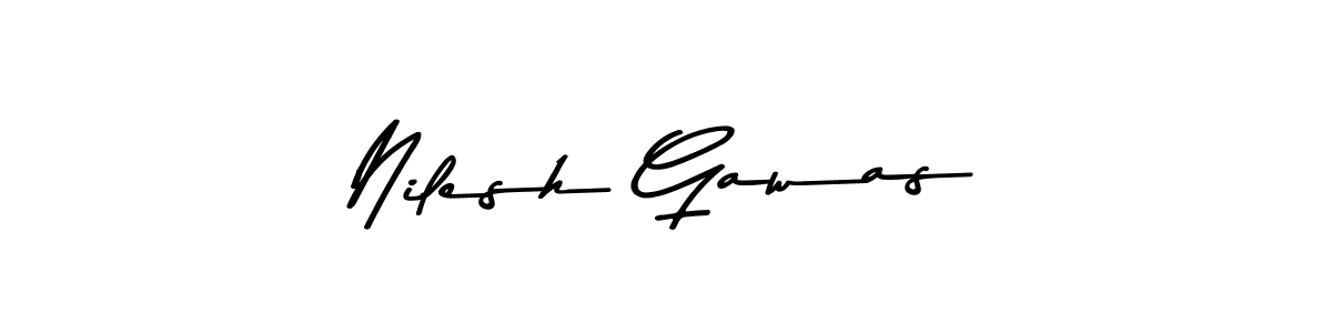 Asem Kandis PERSONAL USE is a professional signature style that is perfect for those who want to add a touch of class to their signature. It is also a great choice for those who want to make their signature more unique. Get Nilesh Gawas name to fancy signature for free. Nilesh Gawas signature style 9 images and pictures png