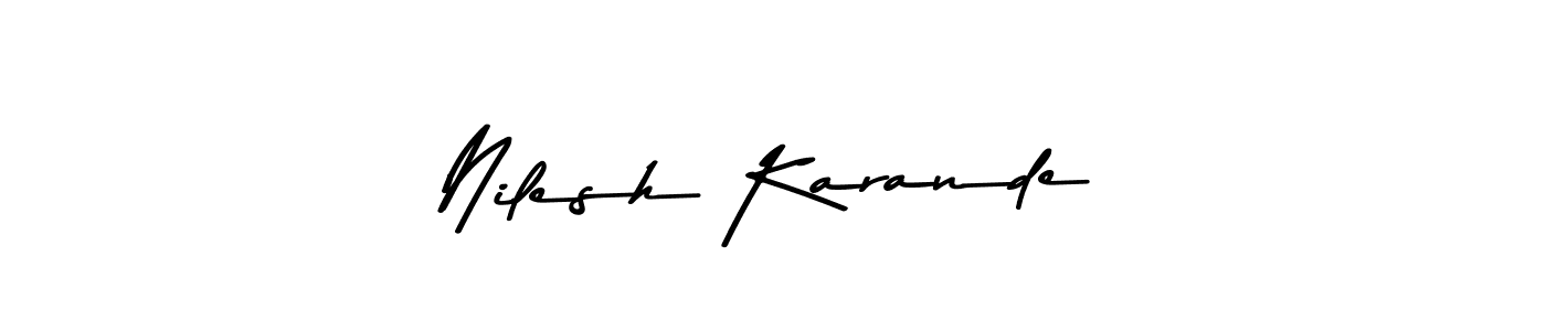 Also we have Nilesh Karande name is the best signature style. Create professional handwritten signature collection using Asem Kandis PERSONAL USE autograph style. Nilesh Karande signature style 9 images and pictures png