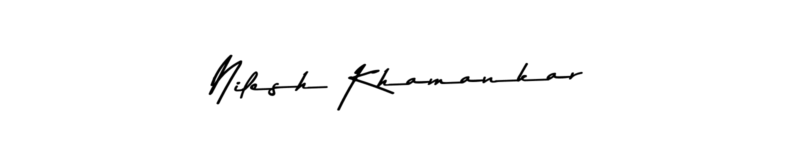 Also You can easily find your signature by using the search form. We will create Nilesh Khamankar name handwritten signature images for you free of cost using Asem Kandis PERSONAL USE sign style. Nilesh Khamankar signature style 9 images and pictures png