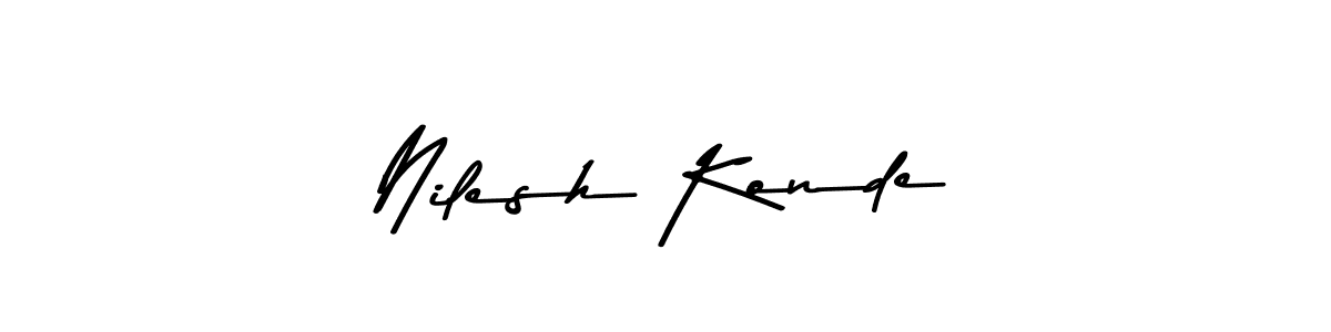 Also You can easily find your signature by using the search form. We will create Nilesh Konde name handwritten signature images for you free of cost using Asem Kandis PERSONAL USE sign style. Nilesh Konde signature style 9 images and pictures png