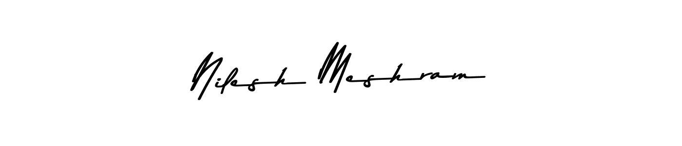 Nilesh Meshram stylish signature style. Best Handwritten Sign (Asem Kandis PERSONAL USE) for my name. Handwritten Signature Collection Ideas for my name Nilesh Meshram. Nilesh Meshram signature style 9 images and pictures png