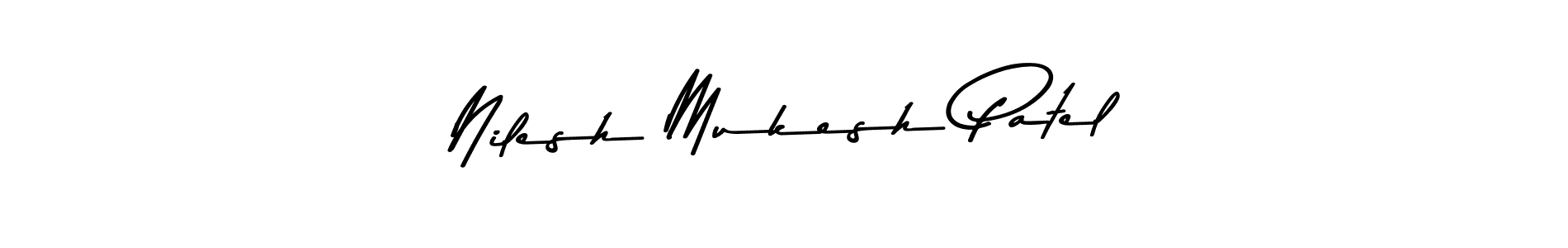 Nilesh Mukesh Patel stylish signature style. Best Handwritten Sign (Asem Kandis PERSONAL USE) for my name. Handwritten Signature Collection Ideas for my name Nilesh Mukesh Patel. Nilesh Mukesh Patel signature style 9 images and pictures png
