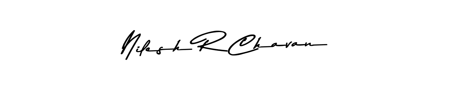 This is the best signature style for the Nilesh R Chavan name. Also you like these signature font (Asem Kandis PERSONAL USE). Mix name signature. Nilesh R Chavan signature style 9 images and pictures png