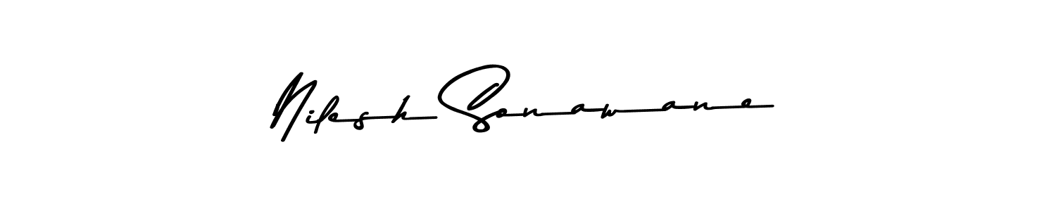 Use a signature maker to create a handwritten signature online. With this signature software, you can design (Asem Kandis PERSONAL USE) your own signature for name Nilesh Sonawane. Nilesh Sonawane signature style 9 images and pictures png