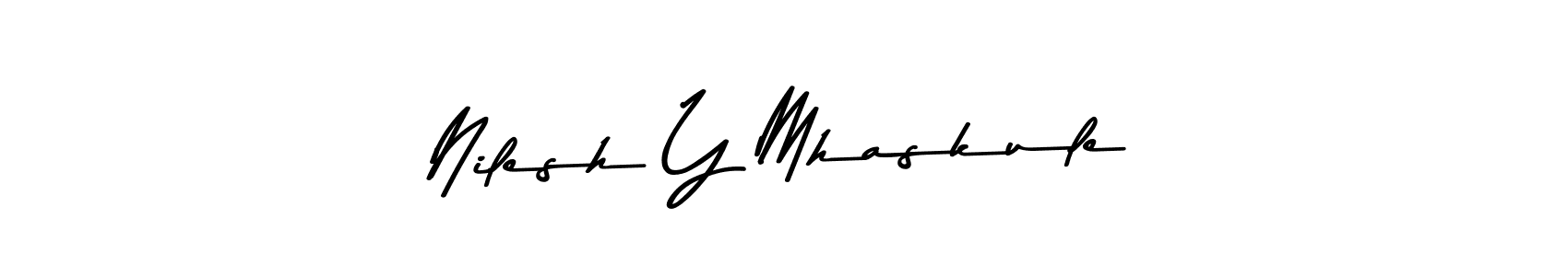 Also we have Nilesh Y Mhaskule name is the best signature style. Create professional handwritten signature collection using Asem Kandis PERSONAL USE autograph style. Nilesh Y Mhaskule signature style 9 images and pictures png