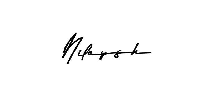 Use a signature maker to create a handwritten signature online. With this signature software, you can design (Asem Kandis PERSONAL USE) your own signature for name Nileysh. Nileysh signature style 9 images and pictures png
