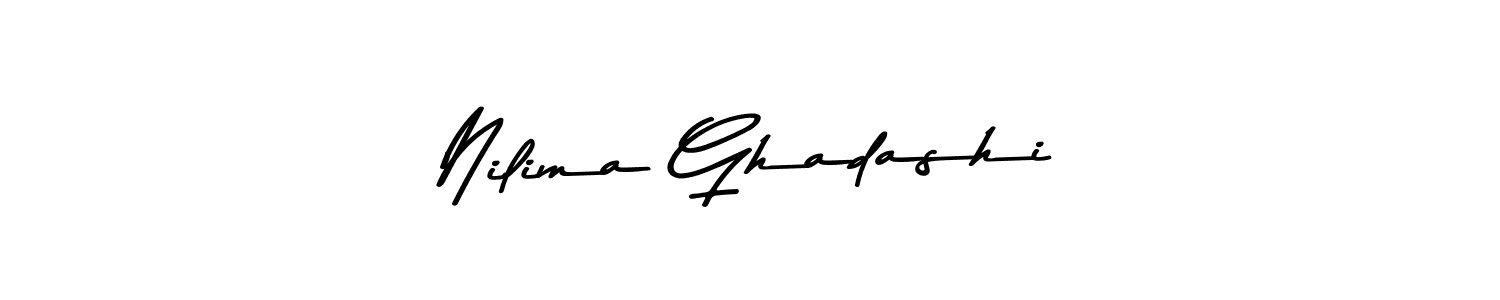 Use a signature maker to create a handwritten signature online. With this signature software, you can design (Asem Kandis PERSONAL USE) your own signature for name Nilima Ghadashi. Nilima Ghadashi signature style 9 images and pictures png
