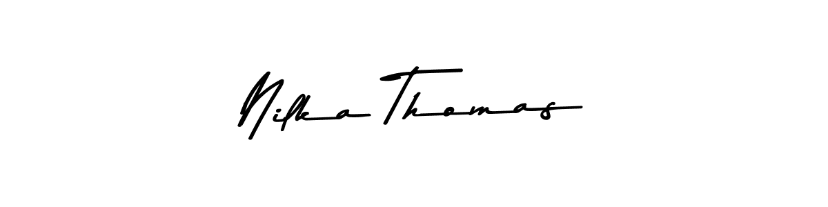 Use a signature maker to create a handwritten signature online. With this signature software, you can design (Asem Kandis PERSONAL USE) your own signature for name Nilka Thomas. Nilka Thomas signature style 9 images and pictures png