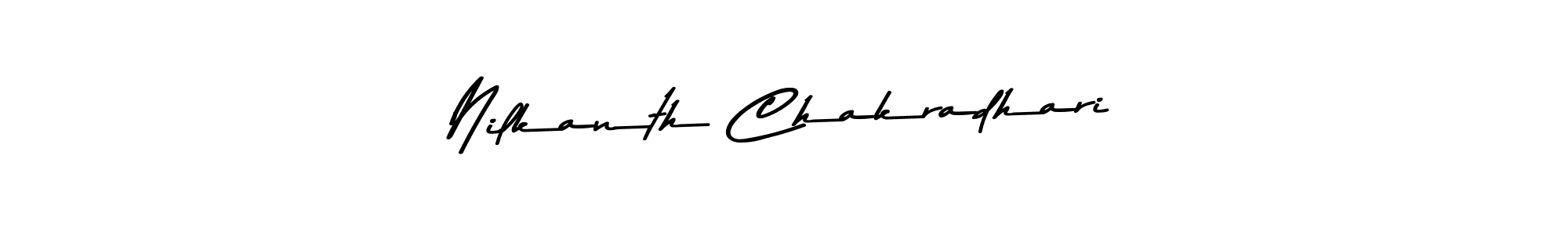 Use a signature maker to create a handwritten signature online. With this signature software, you can design (Asem Kandis PERSONAL USE) your own signature for name Nilkanth Chakradhari. Nilkanth Chakradhari signature style 9 images and pictures png