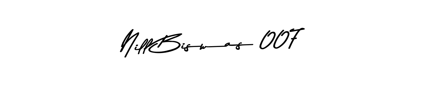 The best way (Asem Kandis PERSONAL USE) to make a short signature is to pick only two or three words in your name. The name Nill Biswas 007 include a total of six letters. For converting this name. Nill Biswas 007 signature style 9 images and pictures png