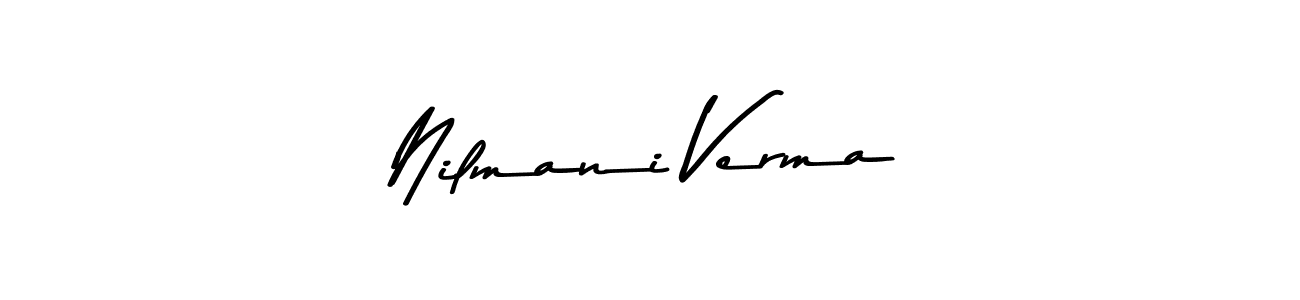 Use a signature maker to create a handwritten signature online. With this signature software, you can design (Asem Kandis PERSONAL USE) your own signature for name Nilmani Verma. Nilmani Verma signature style 9 images and pictures png