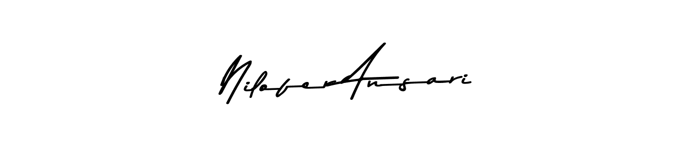 Use a signature maker to create a handwritten signature online. With this signature software, you can design (Asem Kandis PERSONAL USE) your own signature for name Nilofer Ansari. Nilofer Ansari signature style 9 images and pictures png