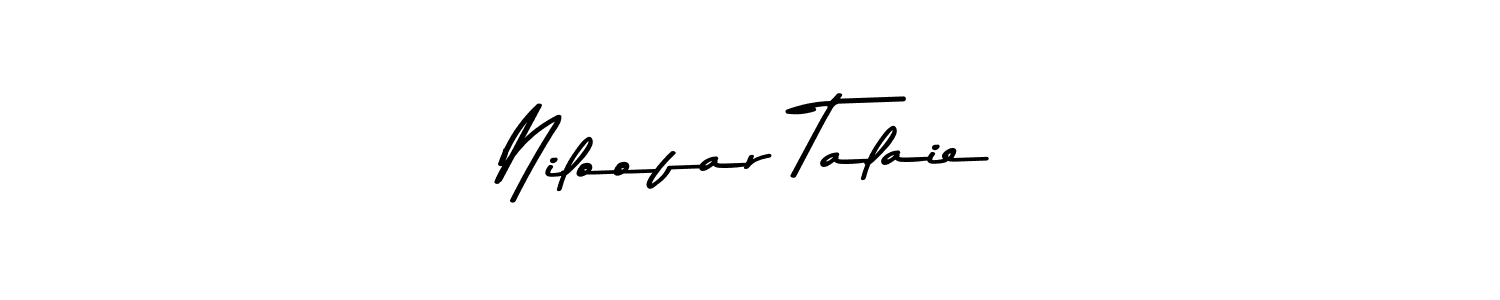 You should practise on your own different ways (Asem Kandis PERSONAL USE) to write your name (Niloofar Talaie) in signature. don't let someone else do it for you. Niloofar Talaie signature style 9 images and pictures png