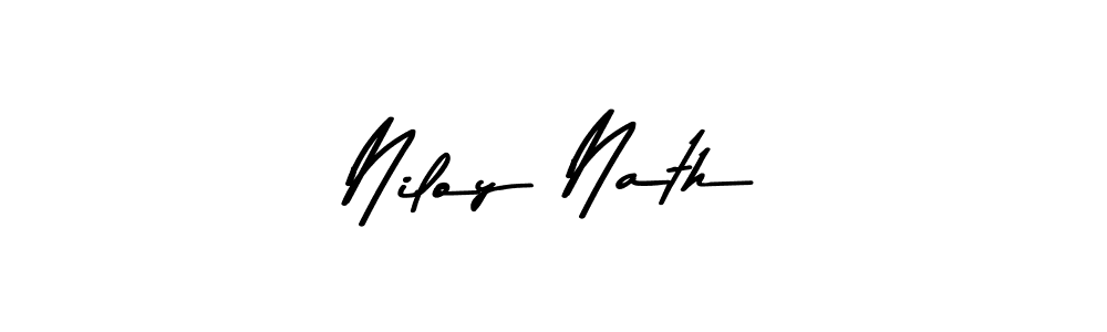 Make a beautiful signature design for name Niloy Nath. With this signature (Asem Kandis PERSONAL USE) style, you can create a handwritten signature for free. Niloy Nath signature style 9 images and pictures png