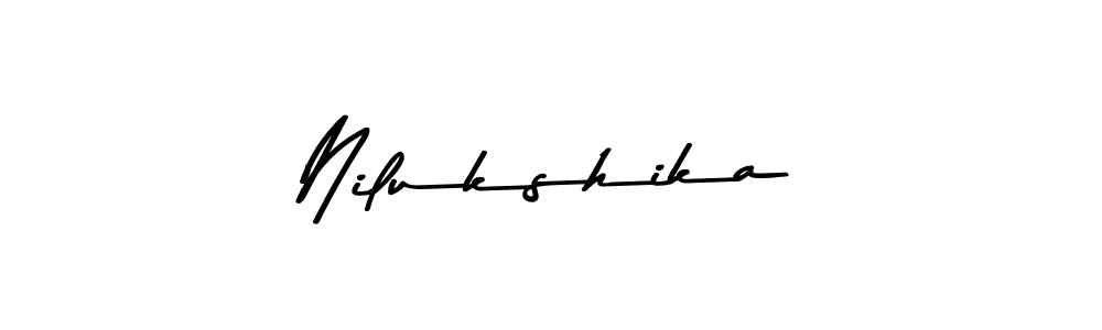 How to make Nilukshika signature? Asem Kandis PERSONAL USE is a professional autograph style. Create handwritten signature for Nilukshika name. Nilukshika signature style 9 images and pictures png