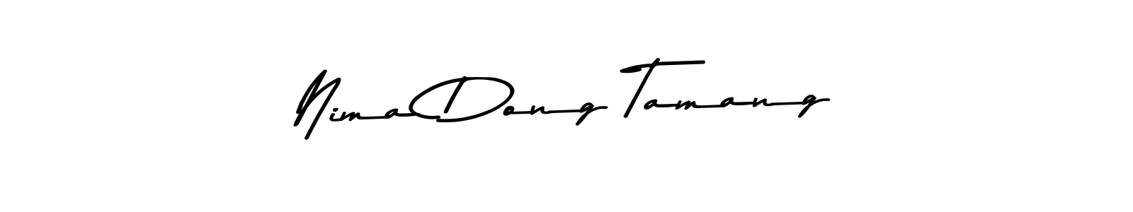 Create a beautiful signature design for name Nima Dong Tamang. With this signature (Asem Kandis PERSONAL USE) fonts, you can make a handwritten signature for free. Nima Dong Tamang signature style 9 images and pictures png