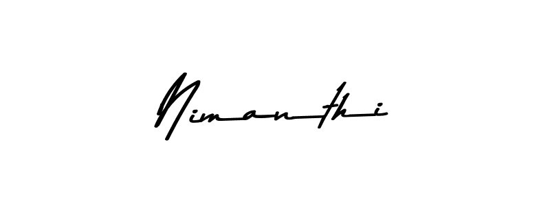 Design your own signature with our free online signature maker. With this signature software, you can create a handwritten (Asem Kandis PERSONAL USE) signature for name Nimanthi. Nimanthi signature style 9 images and pictures png