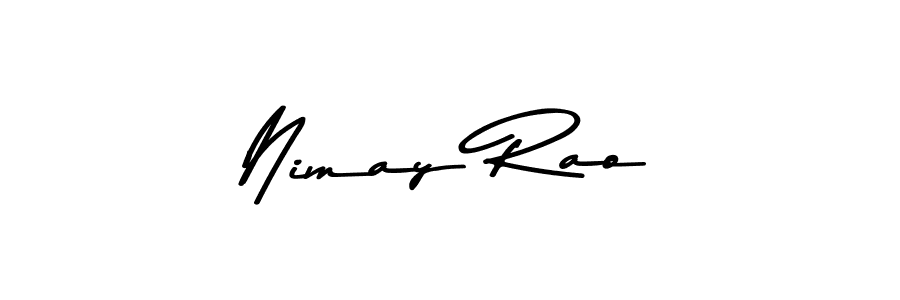 How to make Nimay Rao name signature. Use Asem Kandis PERSONAL USE style for creating short signs online. This is the latest handwritten sign. Nimay Rao signature style 9 images and pictures png
