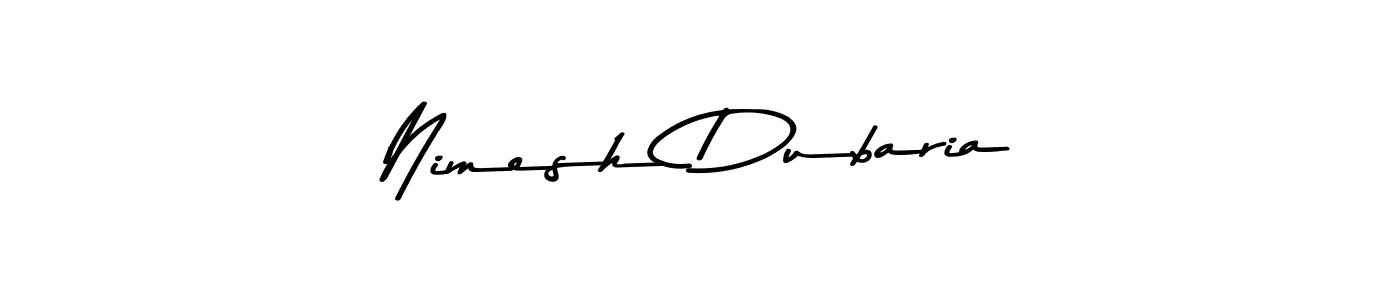 Make a short Nimesh Dubaria signature style. Manage your documents anywhere anytime using Asem Kandis PERSONAL USE. Create and add eSignatures, submit forms, share and send files easily. Nimesh Dubaria signature style 9 images and pictures png