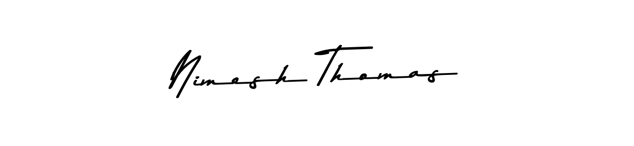 Design your own signature with our free online signature maker. With this signature software, you can create a handwritten (Asem Kandis PERSONAL USE) signature for name Nimesh Thomas. Nimesh Thomas signature style 9 images and pictures png