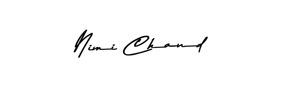 This is the best signature style for the Nimi Chand name. Also you like these signature font (Asem Kandis PERSONAL USE). Mix name signature. Nimi Chand signature style 9 images and pictures png