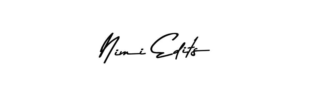 Create a beautiful signature design for name Nimi Edits. With this signature (Asem Kandis PERSONAL USE) fonts, you can make a handwritten signature for free. Nimi Edits signature style 9 images and pictures png