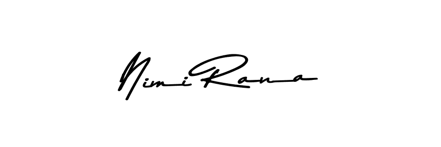 Make a beautiful signature design for name Nimi Rana. With this signature (Asem Kandis PERSONAL USE) style, you can create a handwritten signature for free. Nimi Rana signature style 9 images and pictures png