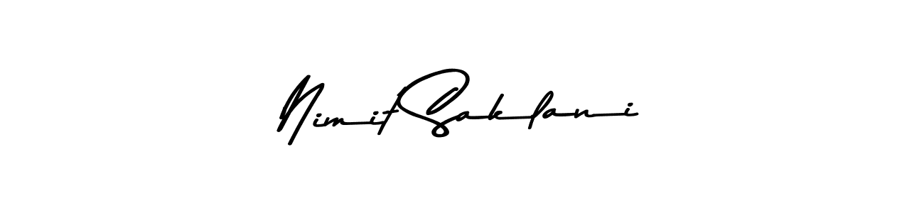 This is the best signature style for the Nimit Saklani name. Also you like these signature font (Asem Kandis PERSONAL USE). Mix name signature. Nimit Saklani signature style 9 images and pictures png