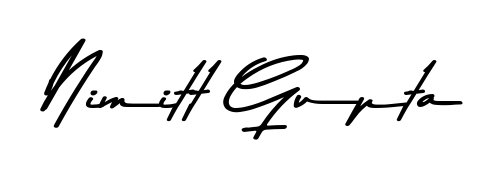 The Asem Kandis PERSONAL USE lettering style adds unique flourish to name Nimitt Gupta. Stand out with a custom digital autograph made in seconds. Nimitt Gupta signature style 9 images and pictures png
