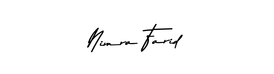 Similarly Asem Kandis PERSONAL USE is the best handwritten signature design. Signature creator online .You can use it as an online autograph creator for name Nimra Farid. Nimra Farid signature style 9 images and pictures png