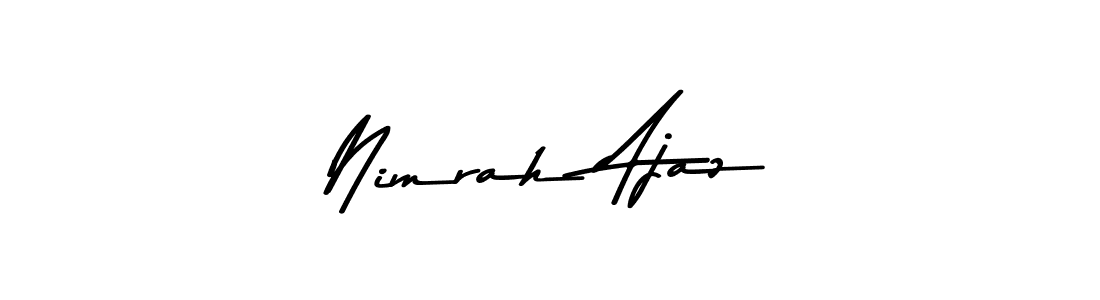 Asem Kandis PERSONAL USE is a professional signature style that is perfect for those who want to add a touch of class to their signature. It is also a great choice for those who want to make their signature more unique. Get Nimrah Ajaz name to fancy signature for free. Nimrah Ajaz signature style 9 images and pictures png