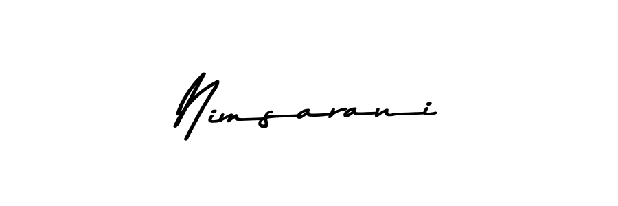 Similarly Asem Kandis PERSONAL USE is the best handwritten signature design. Signature creator online .You can use it as an online autograph creator for name Nimsarani. Nimsarani signature style 9 images and pictures png
