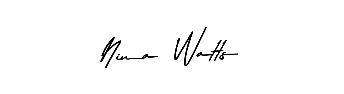 Similarly Asem Kandis PERSONAL USE is the best handwritten signature design. Signature creator online .You can use it as an online autograph creator for name Nina  Watts. Nina  Watts signature style 9 images and pictures png