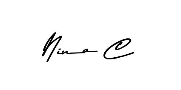 Use a signature maker to create a handwritten signature online. With this signature software, you can design (Asem Kandis PERSONAL USE) your own signature for name Nina C. Nina C signature style 9 images and pictures png