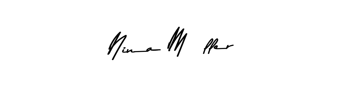 Similarly Asem Kandis PERSONAL USE is the best handwritten signature design. Signature creator online .You can use it as an online autograph creator for name Nina Müller. Nina Müller signature style 9 images and pictures png