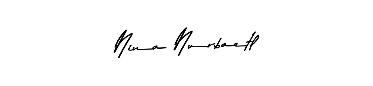 Make a beautiful signature design for name Nina Nurbaetl. With this signature (Asem Kandis PERSONAL USE) style, you can create a handwritten signature for free. Nina Nurbaetl signature style 9 images and pictures png