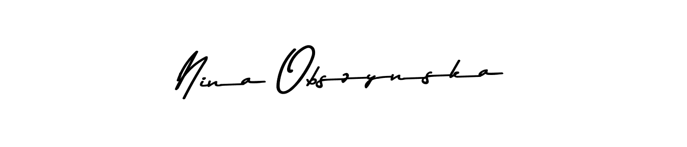 How to make Nina Obszynska signature? Asem Kandis PERSONAL USE is a professional autograph style. Create handwritten signature for Nina Obszynska name. Nina Obszynska signature style 9 images and pictures png