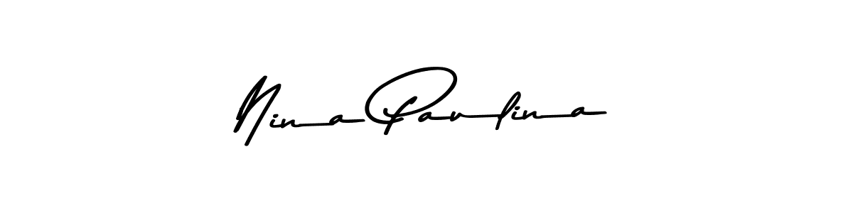 Design your own signature with our free online signature maker. With this signature software, you can create a handwritten (Asem Kandis PERSONAL USE) signature for name Nina Paulina. Nina Paulina signature style 9 images and pictures png