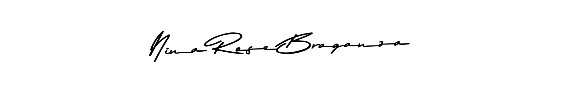 This is the best signature style for the Nina Rose Braganza name. Also you like these signature font (Asem Kandis PERSONAL USE). Mix name signature. Nina Rose Braganza signature style 9 images and pictures png