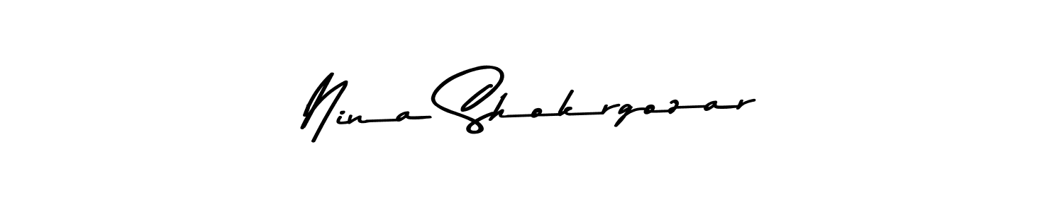 Make a beautiful signature design for name Nina Shokrgozar. With this signature (Asem Kandis PERSONAL USE) style, you can create a handwritten signature for free. Nina Shokrgozar signature style 9 images and pictures png