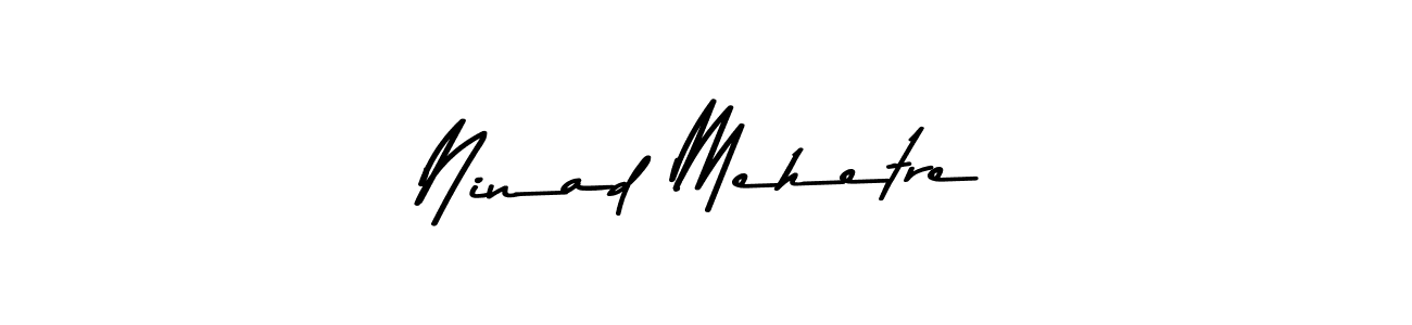 How to make Ninad Mehetre name signature. Use Asem Kandis PERSONAL USE style for creating short signs online. This is the latest handwritten sign. Ninad Mehetre signature style 9 images and pictures png