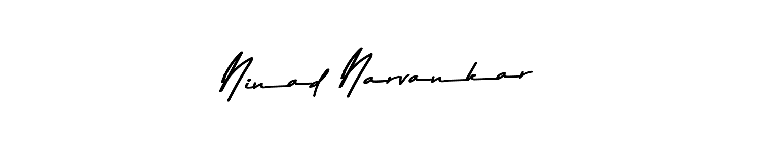 Create a beautiful signature design for name Ninad Narvankar. With this signature (Asem Kandis PERSONAL USE) fonts, you can make a handwritten signature for free. Ninad Narvankar signature style 9 images and pictures png